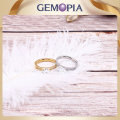 Charming Simple Rose Gold Color Round 925 Sterling Silver Rings